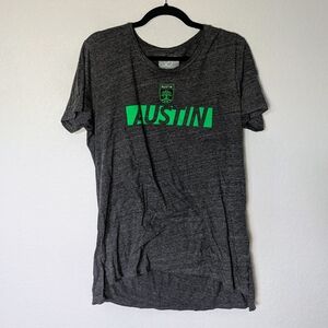Charcoal Tee with Neon Green Austin FC Graphic
